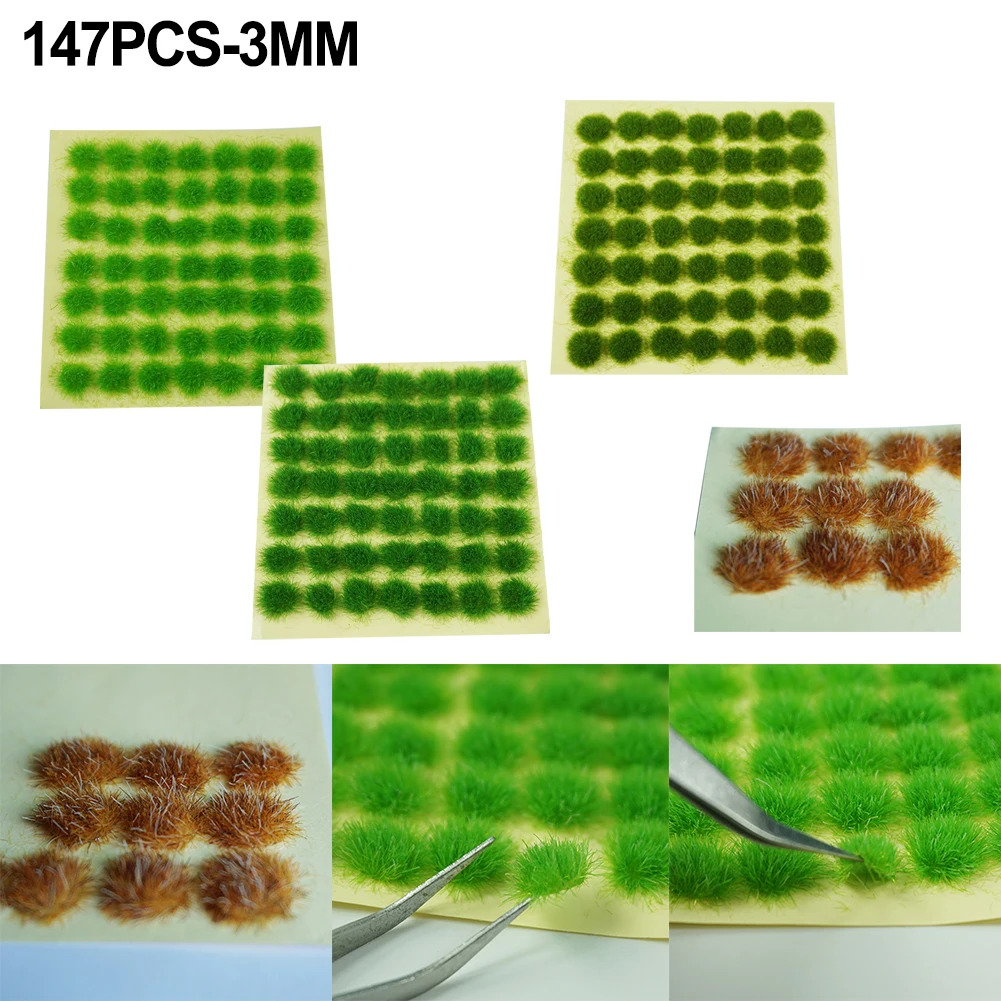 

147PCS/Set Realistic Flower Grass Tufts Simulation Model Sand Scene DIY Material Miniature Grass Bushes Plant Cluster Scenery
