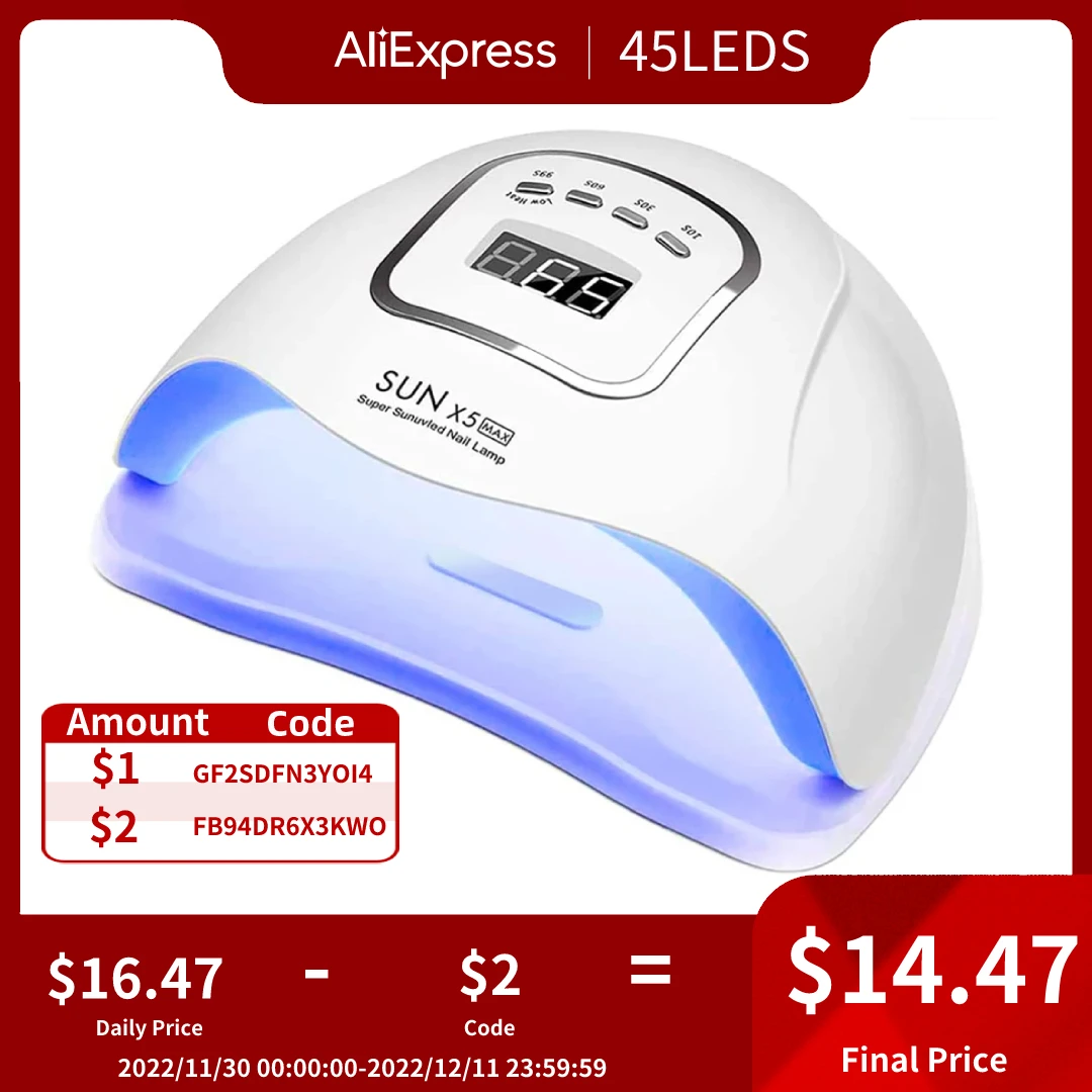 

Сушилка для ногтей Sun X5 Max, 45 светодиодов, быстрое высыхание