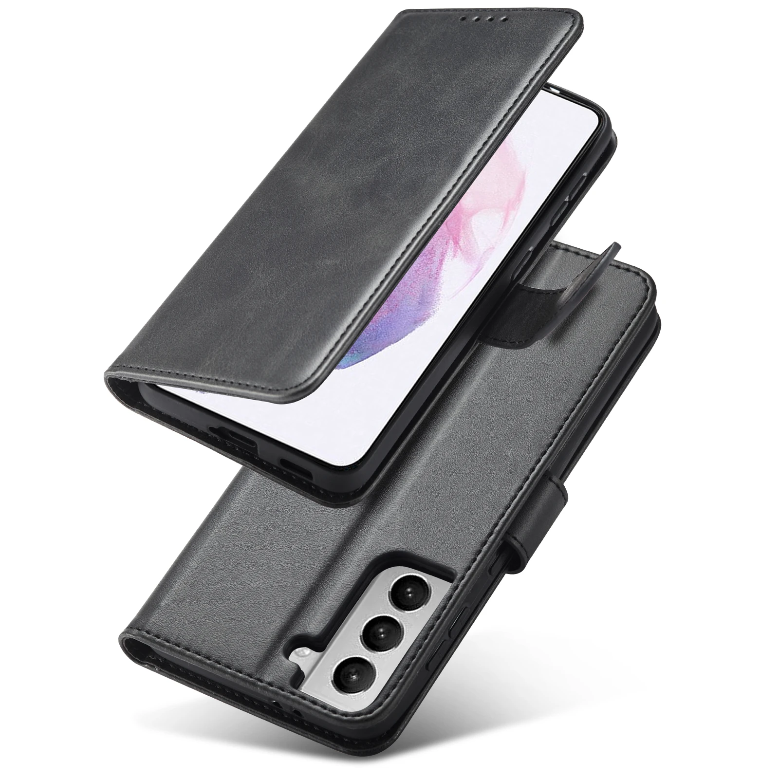 Luxury Wallet Flip Phone For Samsung Galaxy A32 A52 A52S A72 A40 S7 S8 S20 S21 FE Full Cover For Note8 Note9 Note20 Plus Ultra