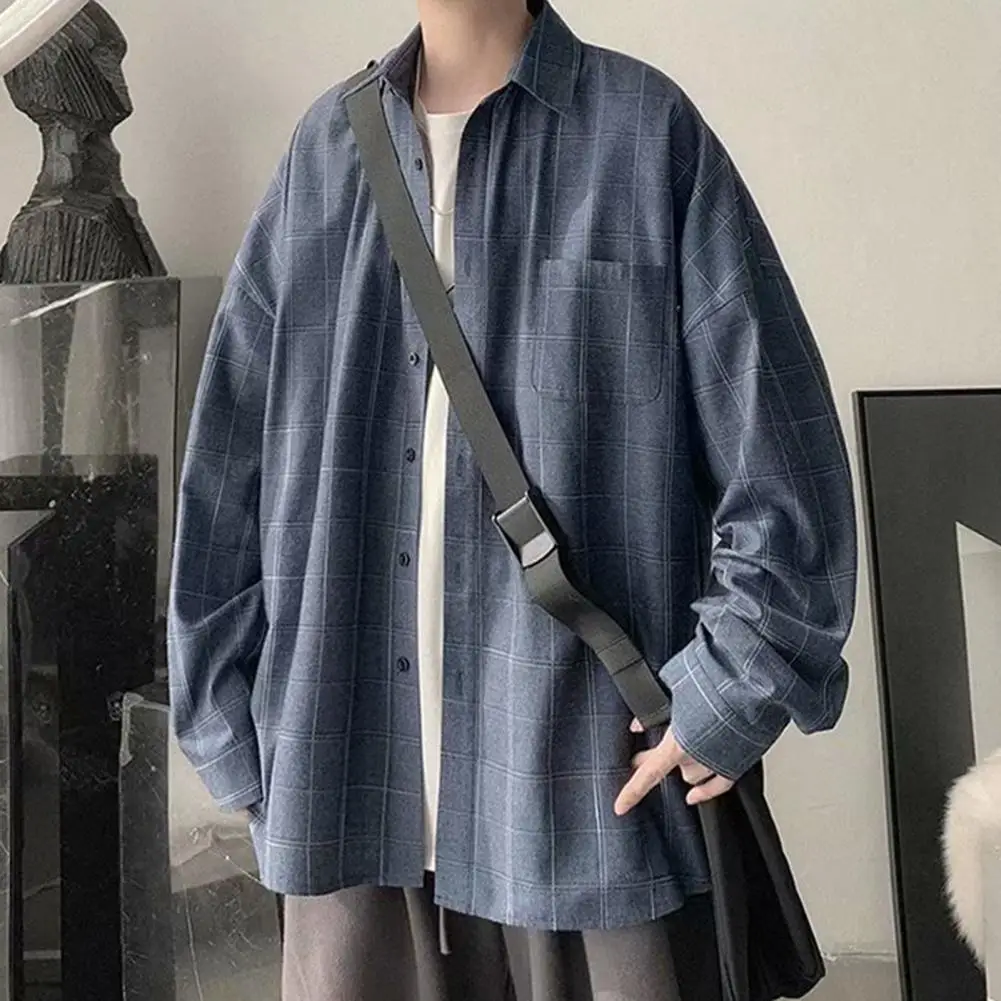

Trendy Casual Single-breasted Men Autumn Shirt Autumn Shirt Soft Warm