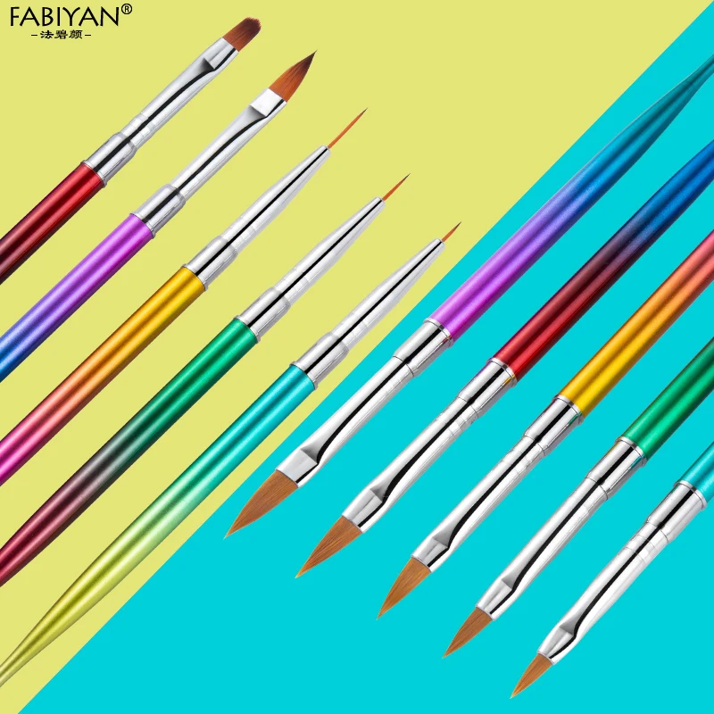 

5 шт./компл. 2 способа Нейл-арт рисования лайнер плоский нажмите с силой так кисть УФ-гель для ногтей советы градиент маникюрных инструментов