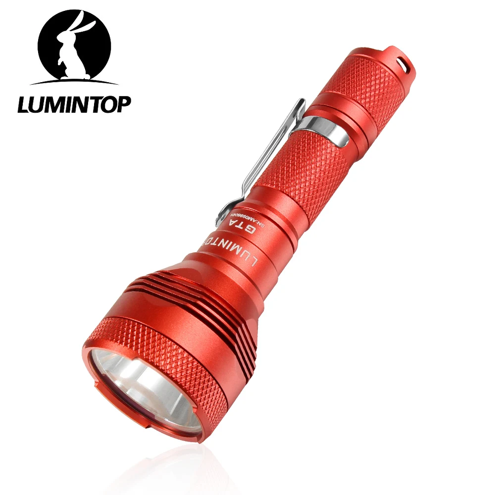 

Outdoor EDC LED Flashlight High Power Powerful Lighting Waterproof IP68 14500 AA Battery 550 Lumens Camping Torch Light GTA Red