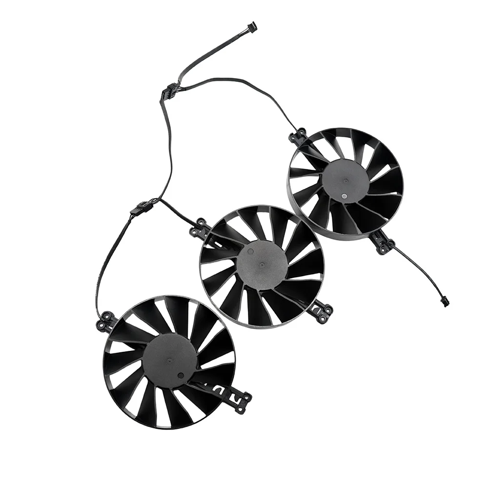 Фото Новый охлаждающий вентилятор 9060XT для видеокарты XFX Radeon RX9060XT SWIFT OC TRIPLE, сменная панель вентилятора с вентилятором №3