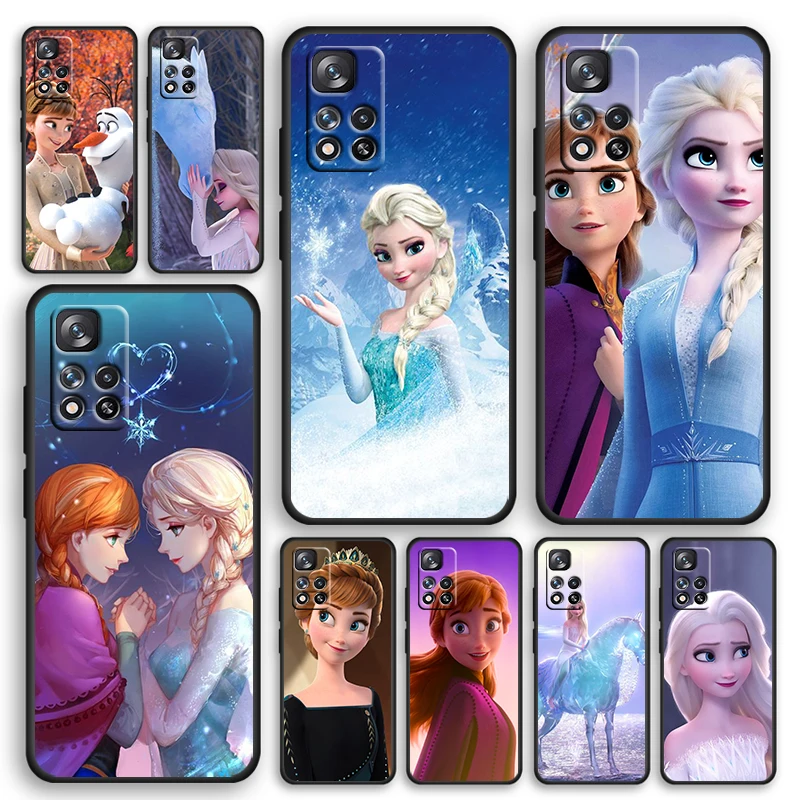 

Disney Princess Aisha Ann Black Phone Case For Xiaomi Redmi Note 12 11E 11S 11 11T 10 10S 9 9T 9S 8T 8 Pro Plus 5G Cover