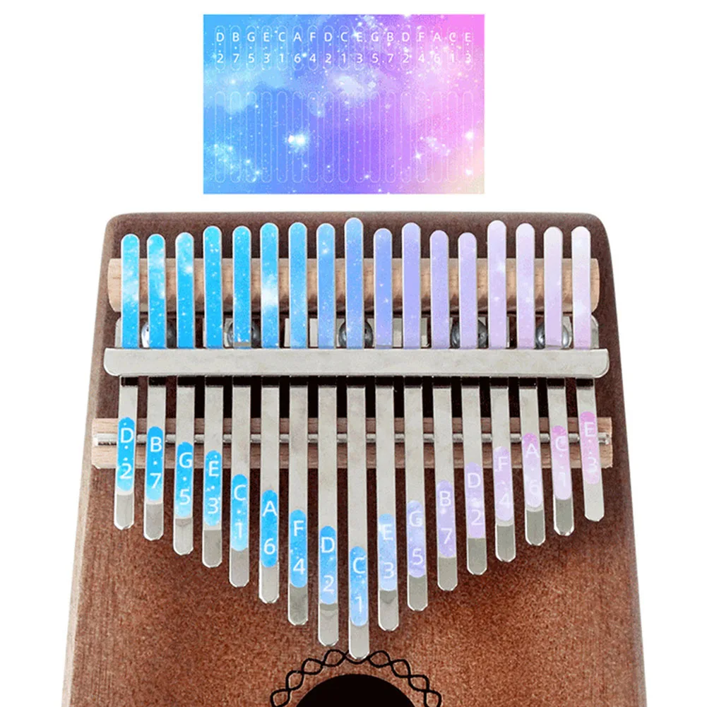 

Brand New Kalimba Sticker 17 Keys Scale Musical Instruments PVC Approx.10g Beautiful For Beginners For Kalimba