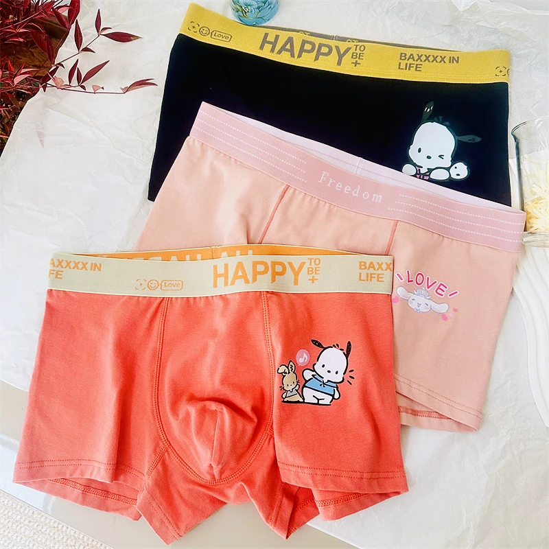 

3 шт./комплект, мужские трусы-боксеры с принтом «Hello Kitty»