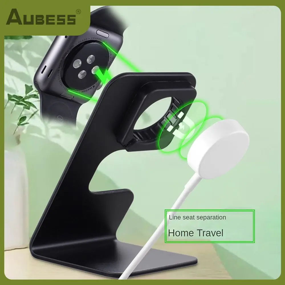 

1 Pcs Aluminum Alloy Smartwatch Charging Holder Non-slip Watch Charging Bracket Magnetic Suction Watch Wireless Charging Bracket