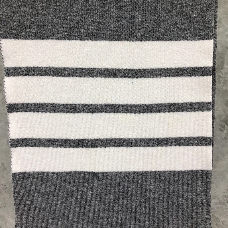 Трендовый классический полосатый вязаный зимний теплый Модный корейский