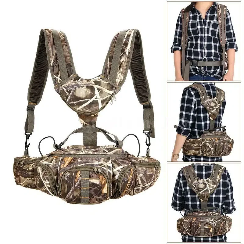 

Tactical Camo Fanny Pack With Harness Waist Pack Pouch With Shoulder Strap