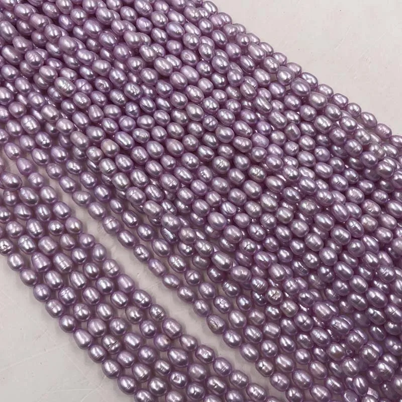 ELEISPL JEWELRY Wholesale 18 strands Light Lavender Rice  Freshwater Pearl 6*7-8mm #22010334-11