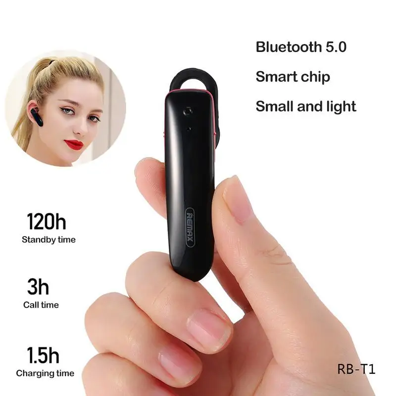 

REMAX Business Bluetooth Headset Wireless Mobile Phone Headset Bluetooth 5.0 RB-T1 Simplicity Headset