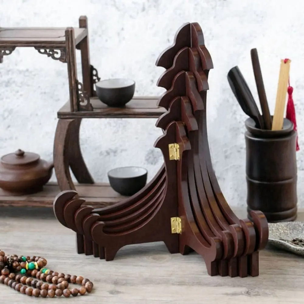 

Multifunction High Quality Foldable Home Decor Tea Cake Dish Decorative Plate Rack Easel Storage Rack Display Stand