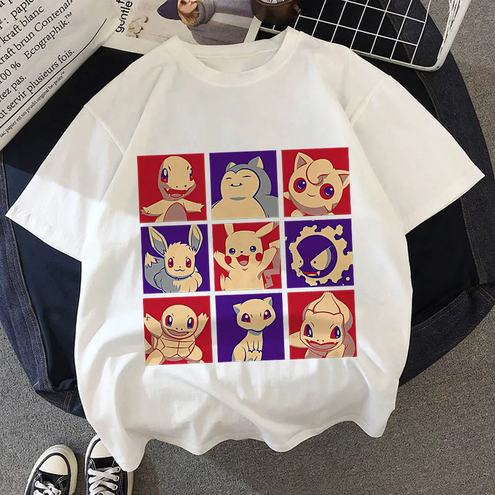 New Pokemon Children T Shirt Kawaii Manga Anime Cartoon Pikachu Harajuku Kids Boy Girl T-shirt Fashion Casual Clothes Tee Shirts