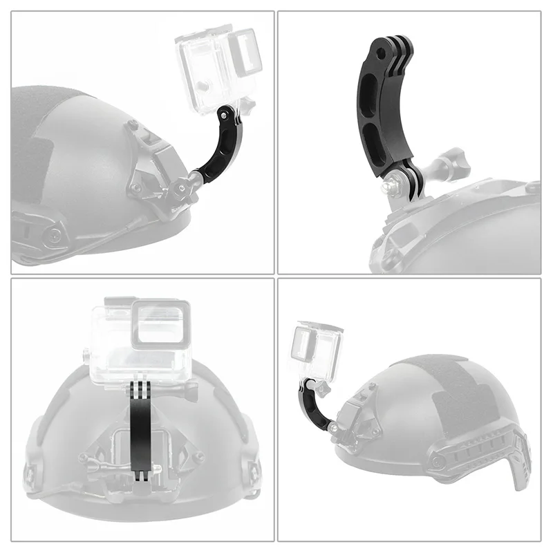 Удлинитель для шлема с коротким стержнем изогнутого типа Gopro Hero 8 7 6 5 Insta360 Sjcam