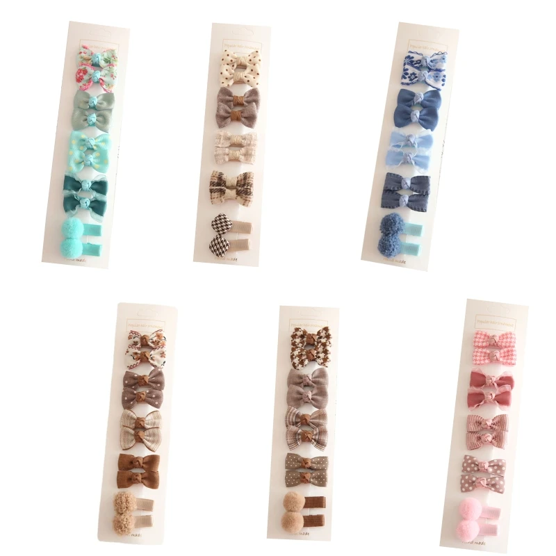 

Bowknot Hairpins for Toddler Girl Baby Girl's Hair Clips Cute Floral Plaid Dot