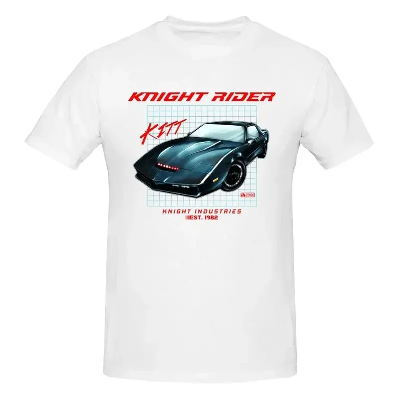 Лето 2024 забавный стиль рыцарь 1982 Kaus Mobil David Rider Bowhoff Knight Industry Kitt Firebir крутая футболка