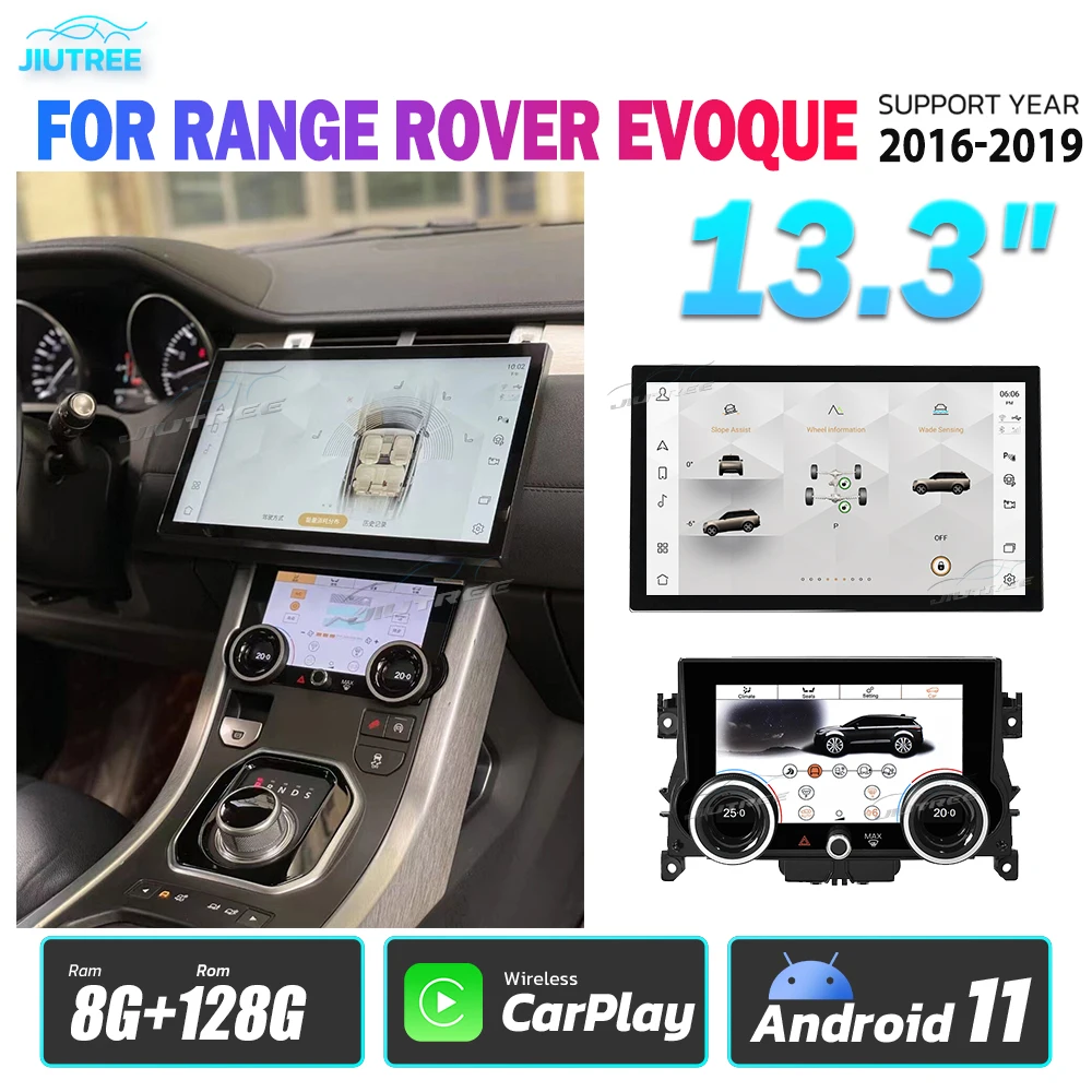 

Автомобильный мультимедийный плеер, 13,3 дюйма, Android 11, для Land Rover Range Rover Evoque L538 L551 2016-2019, GPS-навигация