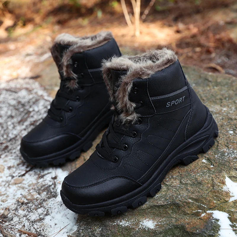 

PUPUDA New Military Boots Men Good Quality Mountain Climbing Warm Sneakers Shoes Snow Sneakers Male Hiking Boots For Men 2023