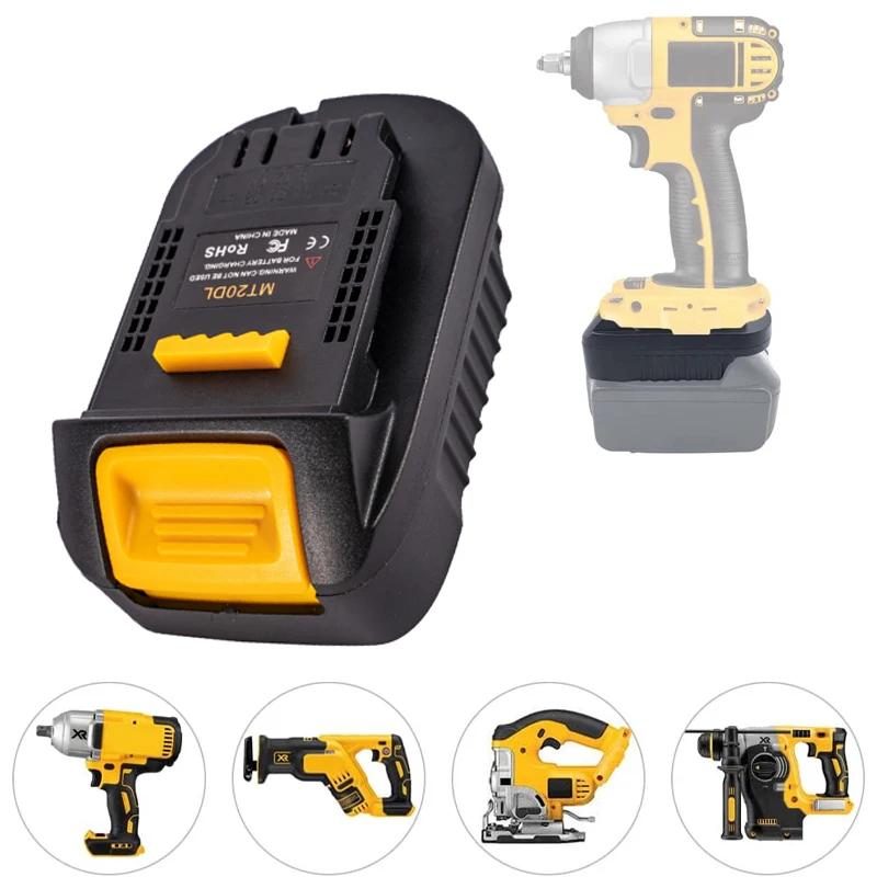 Адаптер для аккумулятора Mt20Dl Makita 18 в переключатель Dewalt 20 инструменты Bl1830 Bl1860 Bl1815