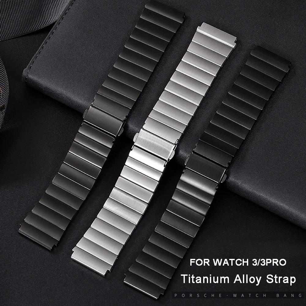 Titanium 22mm watch strap for Samsung Watch 3 S3 Watch Band for Huawei GT2 GT3 Pro for amazfit GTR 47mm Luxury Business Bracelet