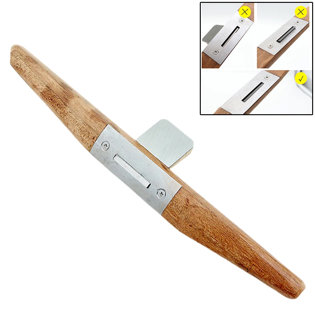 

260mm Woodworking Slotted Planer Bottom Edge Trimming For Make Round Arc Corners 10.2*1.2Inch Wood Planer Handle Tools