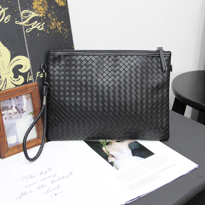 

Xiao.p Fashion Men's Hand Bags Woven Men's Hand Bags Large Capacity Envelope Bags Business OL Style Fashion Hand Bags Clutch Bag