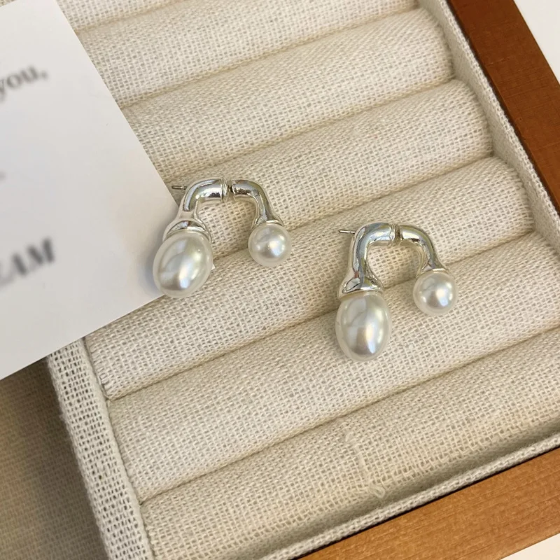 

Design Creative Pearls Statement Earrings Baroque Stylish Boho Earrings Indian Jewelry