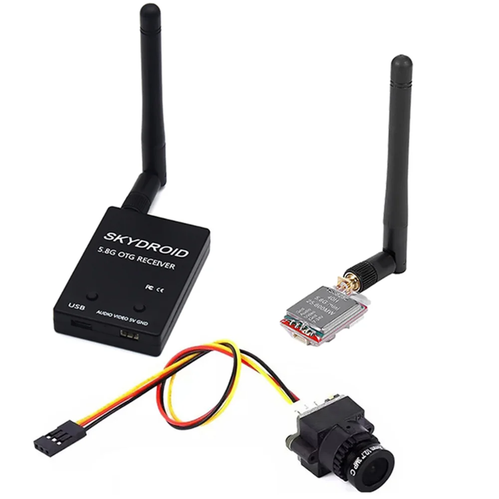 

5.8G FPV Receiver UVC Video Downlink OTG + Mini TS5828L 40Ch 5.8G 600mw Transmitter & 1000TVL Camera for VR Android Phone