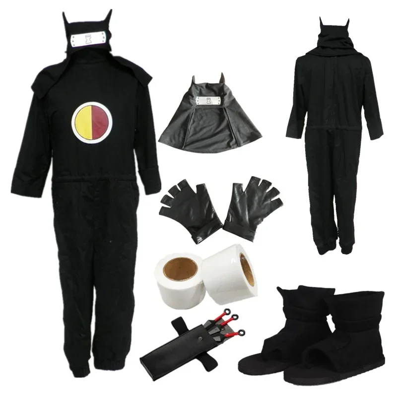 Аниме косплей Kankuro мужской черный комбинезон костюм Хэллоуин комикс