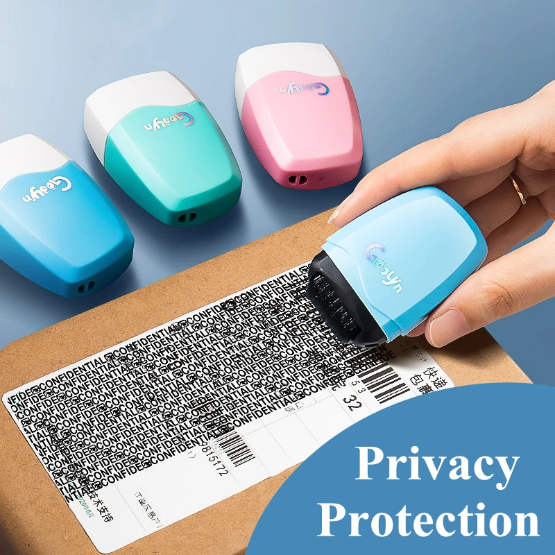 

Identity Theft Protection Privacy Roller Stamp Confidential Data Guard Your ID Masking