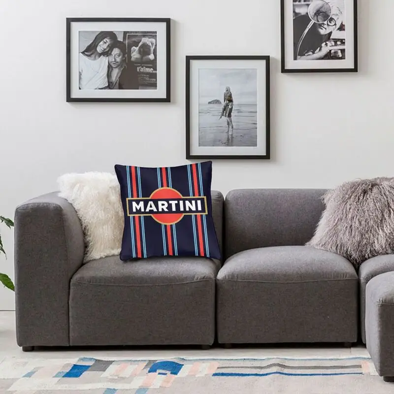 Роскошный классический винтажный Чехол для подушки Martini Racing в стиле ретро 40x40 см