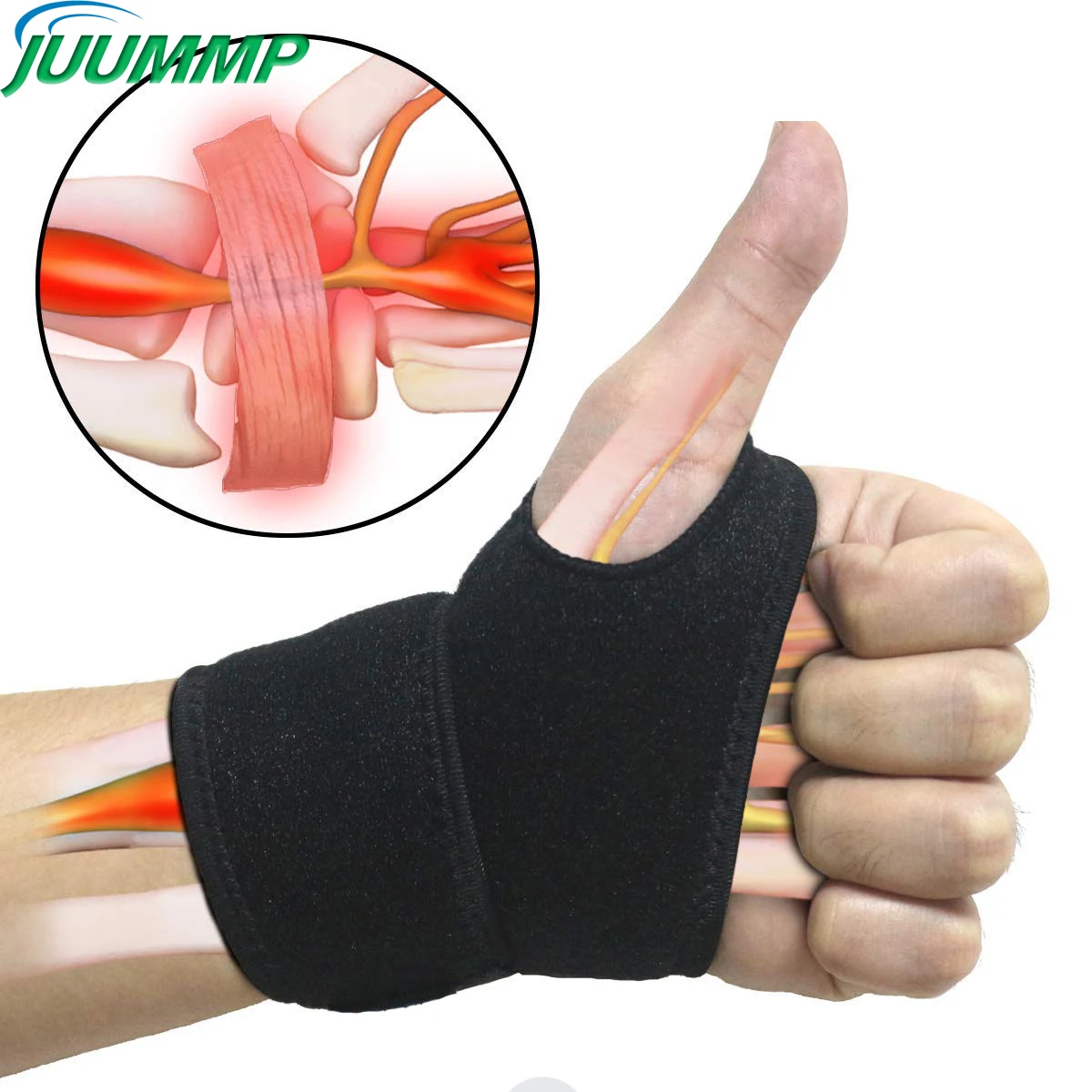 

JUUMMP 1Pcs Carpal Tunnel Wrist Brace Adjustable Wrist Support Brace Wrist Compression Wrap Arthritis Tendinitis Pain Relief