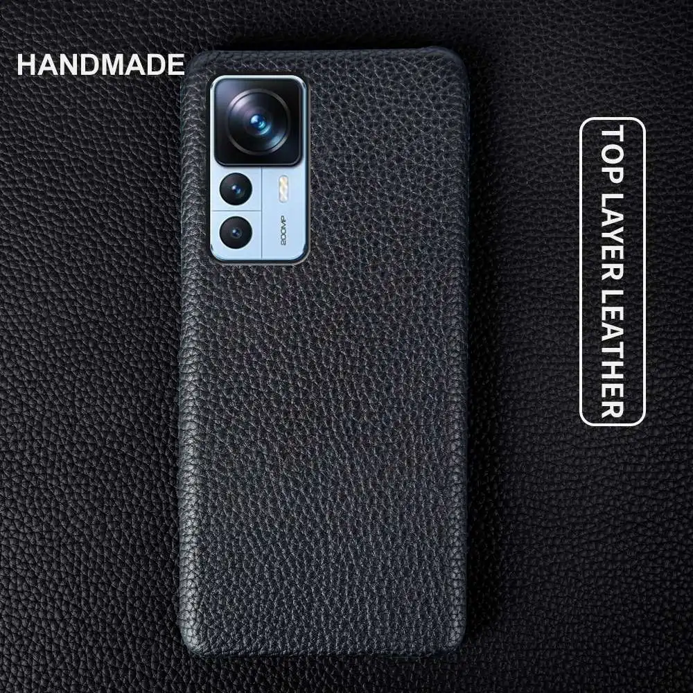 

Retro Cowhide Real Leather Case For Xiaomi 12T Pro Mi12Pro 12S 12Pro 12SUltra 12Lite Cover Business Back Cases Protection Fundas