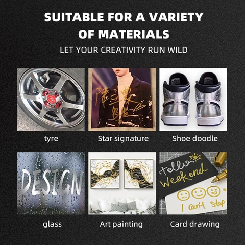 SEVENWELL Металлические маркеры, золотой/серебряный цвет