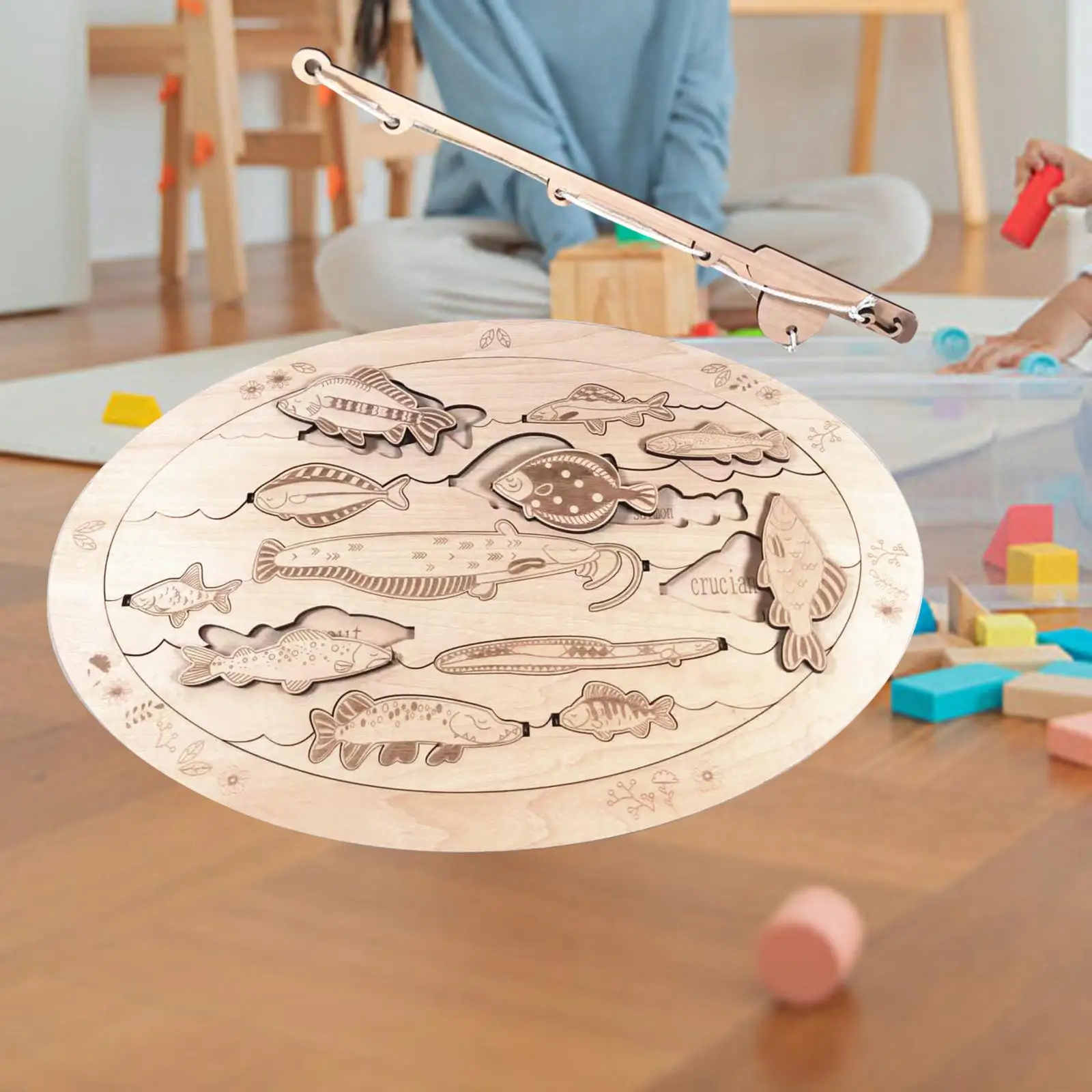 

Деревянная рыболовная игра раннее развитие для детей подарок на день рождения для девочек и мальчиков