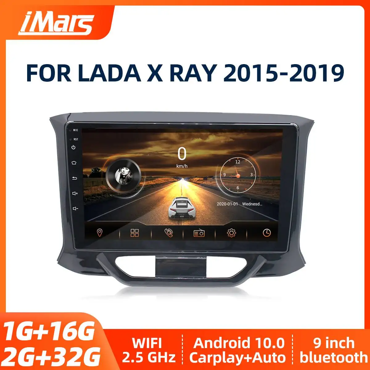 Автомобильная магнитола IMARS 8 ядер Android 10 мультимедийный видеоплеер для LADA X ray Xray