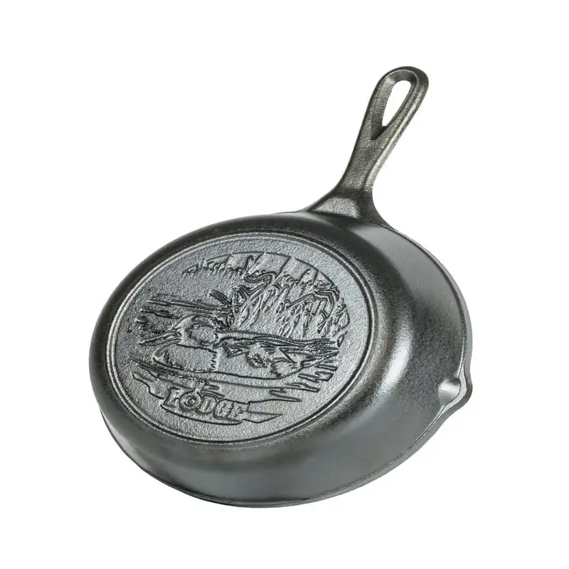 

Iron 8" Seasoned Duck Skillet, Wildlife Series