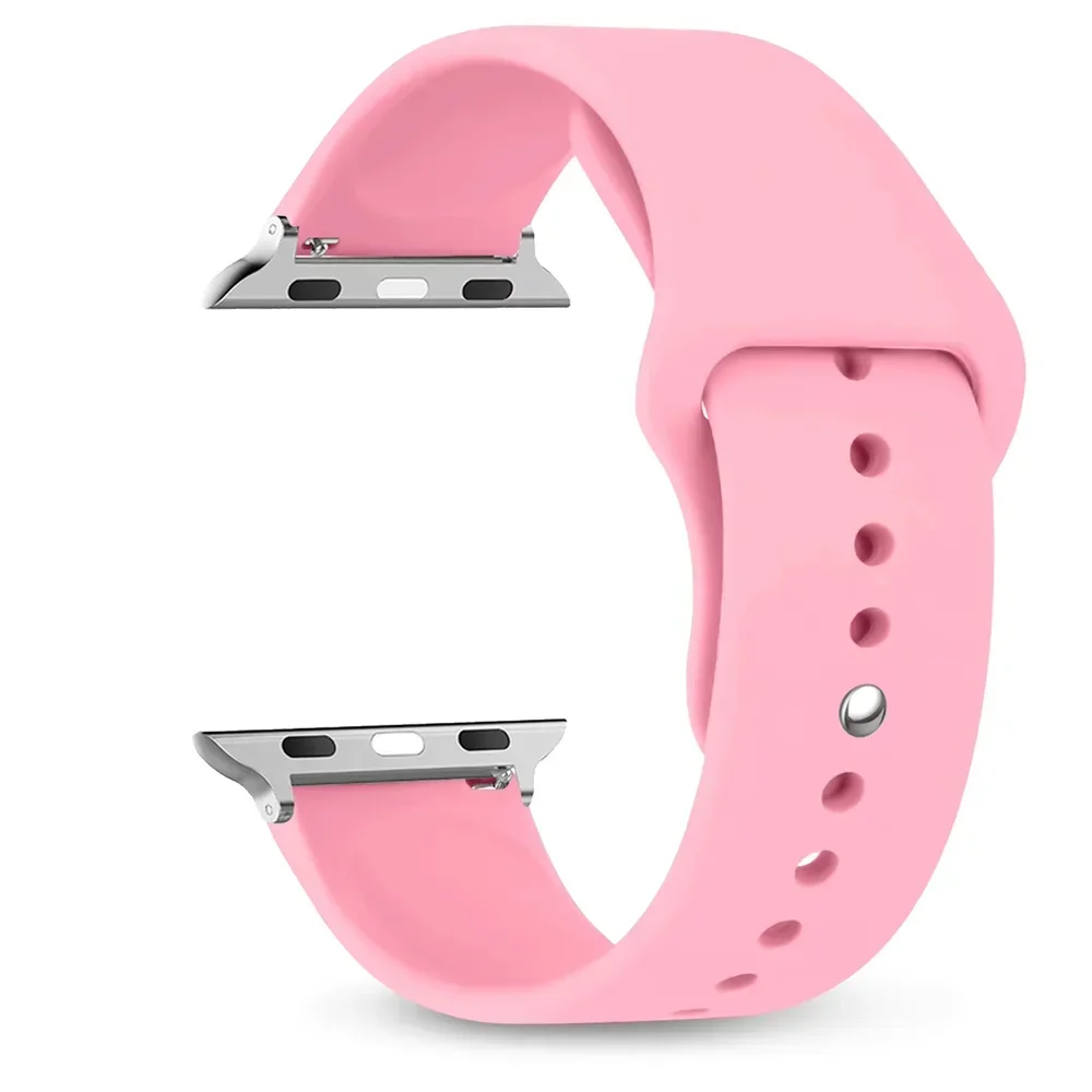 Ремешок силиконовый для Apple Watch band 45 мм 44 49 40 41 42 спортивный браслет correa iWatch Series SE 9 8