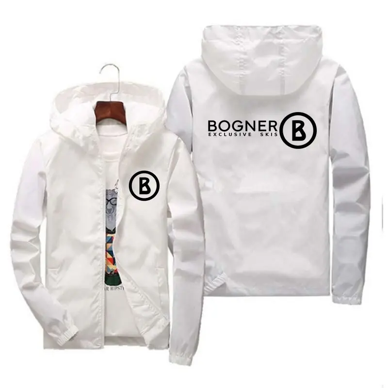 

2023 BOGNER Print Casual Hooded Man Thin Reflective Sunscreen Trench Coat Skin Coat Jacket Pilot Plus size 7XL
