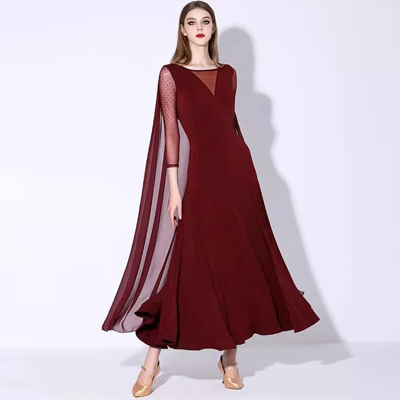 Платье Waltz для Бальных соревнований стандартный костюм танцев и выступлений