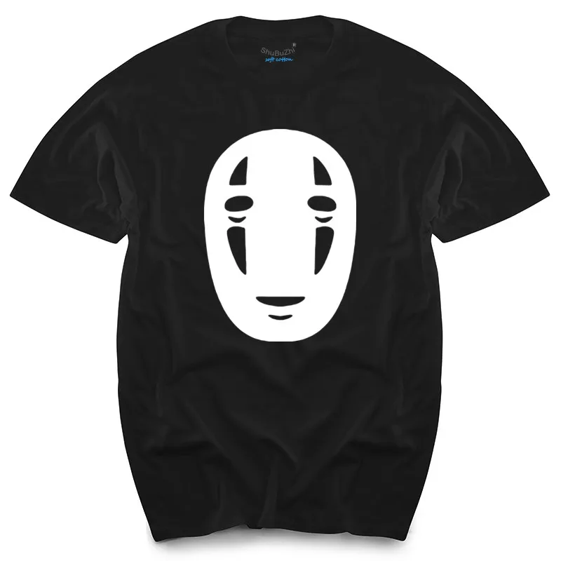 

Japanese Anime Spirited Away T shirt men Studio Ghibli Mask No Face Tees short-sleeves casual shirt comics cartoon tshirt