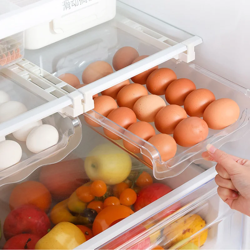 Купи Drawer-type Refrigerator Egg Fruit Storage Box Vegetable Fresh-keeping Box Hanging Fridge Organizer Kitchen Accessories за 1,258 рублей в магазине AliExpress