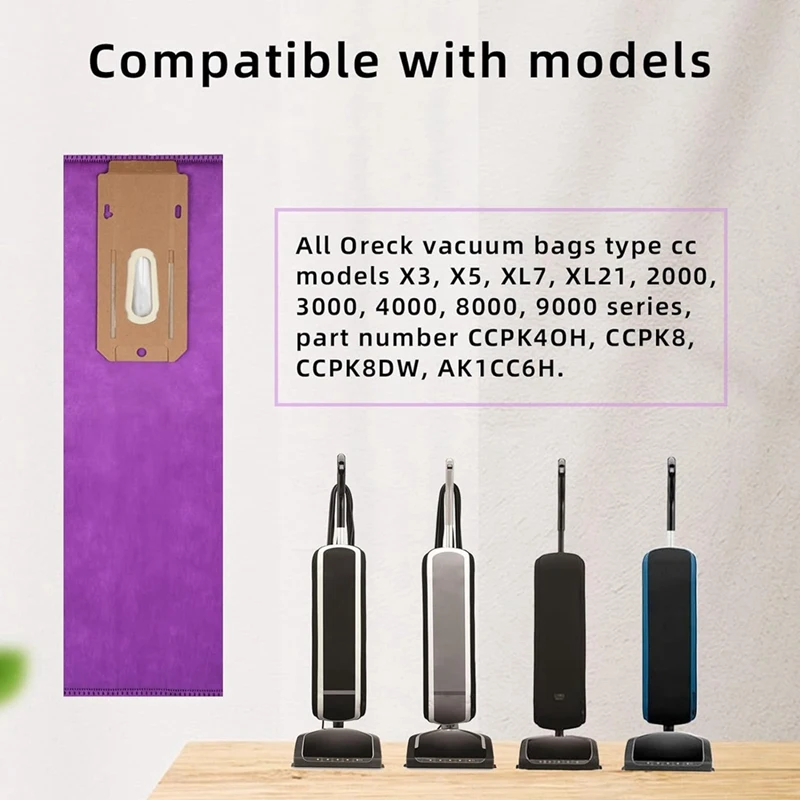 8 упаковок пылесосов для вертикального пылесоса Oreck типа CC &amp XL серии X3 X5 XL7 XL21 2000