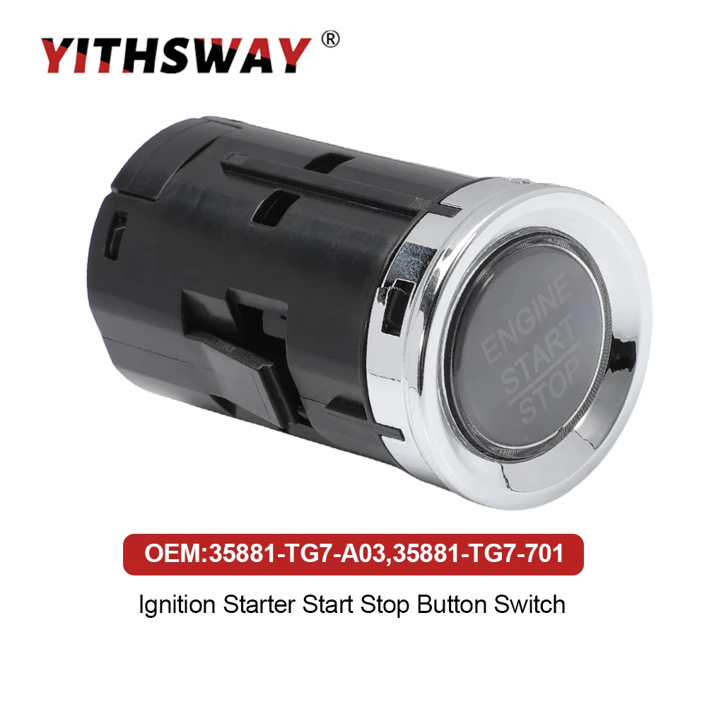 

Автомобильный двигатель зажигания с одной кнопкой, переключатель запуска и остановки для Honda Pilot Ridgeline Passport Fit 2016-2019 35881-TG7-701 35881-TG7-A03