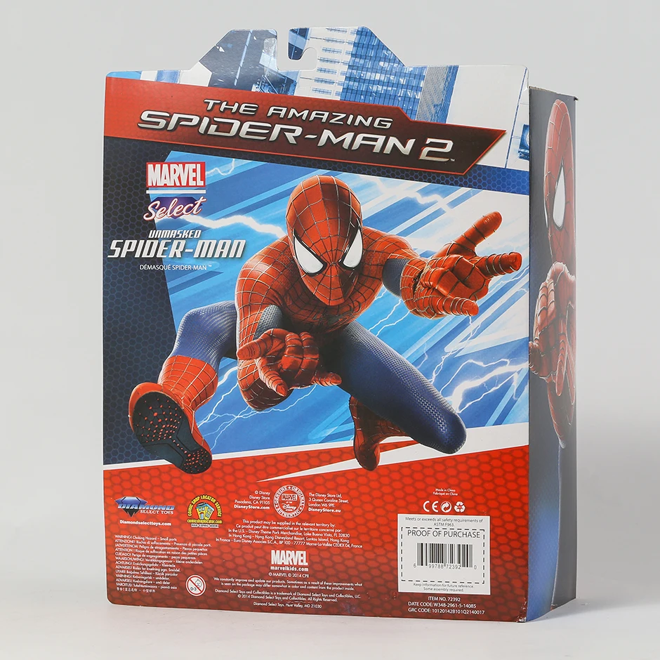 Экшн-фигурка Marvel Select The Amazing Spider-Man 2 Человек-паук Коллекционная модель BJD