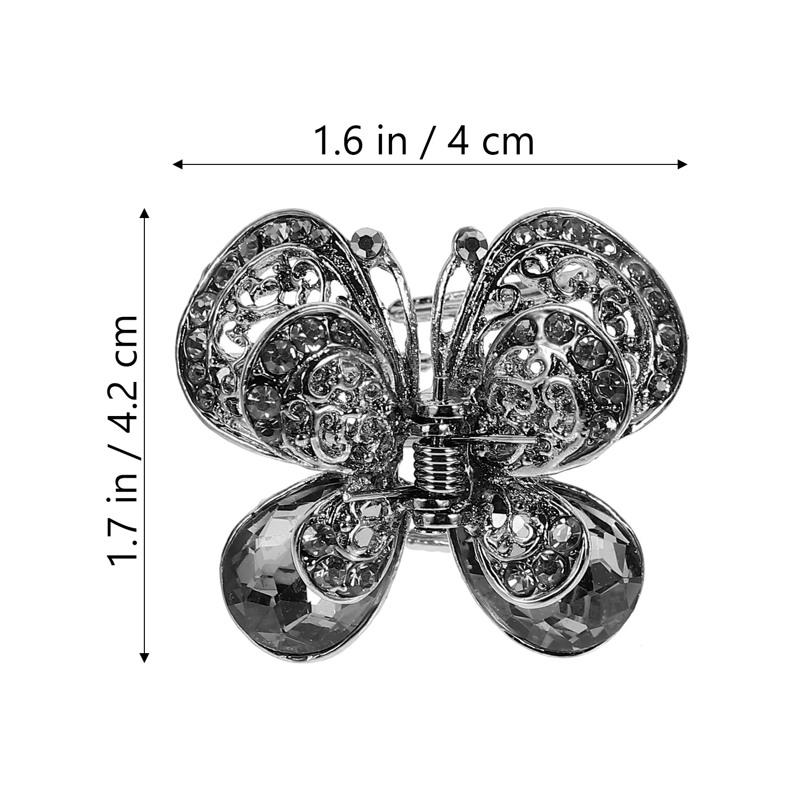 2 шт. заколка для волос с бабочками девочек металлические заколки кристаллами