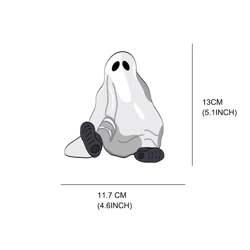 Светоотражающие Наклейки Для Хэллоуина Призрак Дизайн Автомобиля Ноутбука