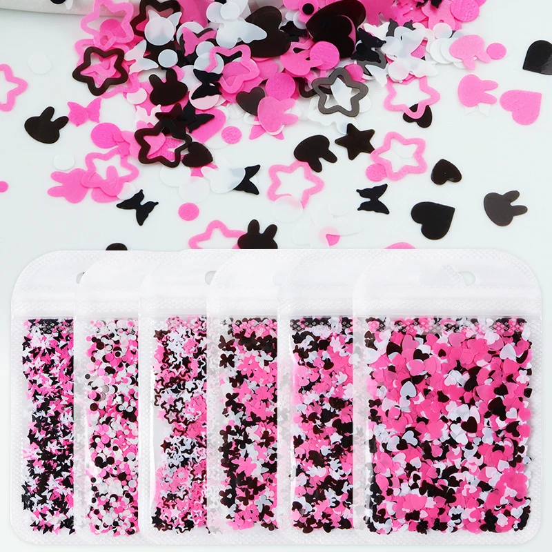 

Lovely Rabbit Flakes Resin Filling Butterfly Glitter For Epoxy Resin Mold Filler Black Pink Resin Sequins Pigment Craft Supplies