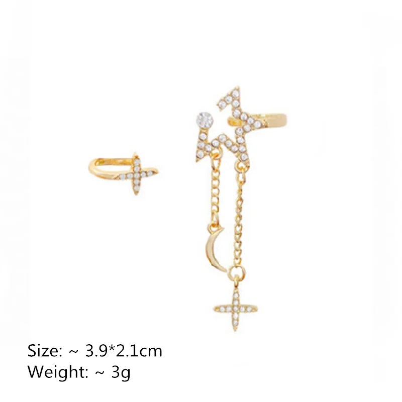 Новинка корейские Роскошные серьги-подвески с цирконом асимметричные серьги в