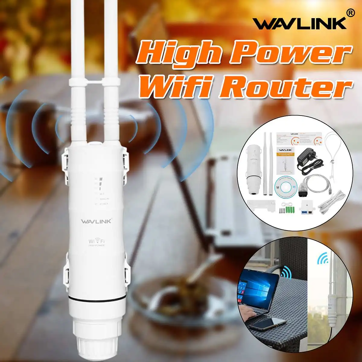 

Wi-Fi-маршрутизатор Wavlink AC600 высокой мощности, 2,4/150 Мбит/с, 5 ГГц/Мбит/с